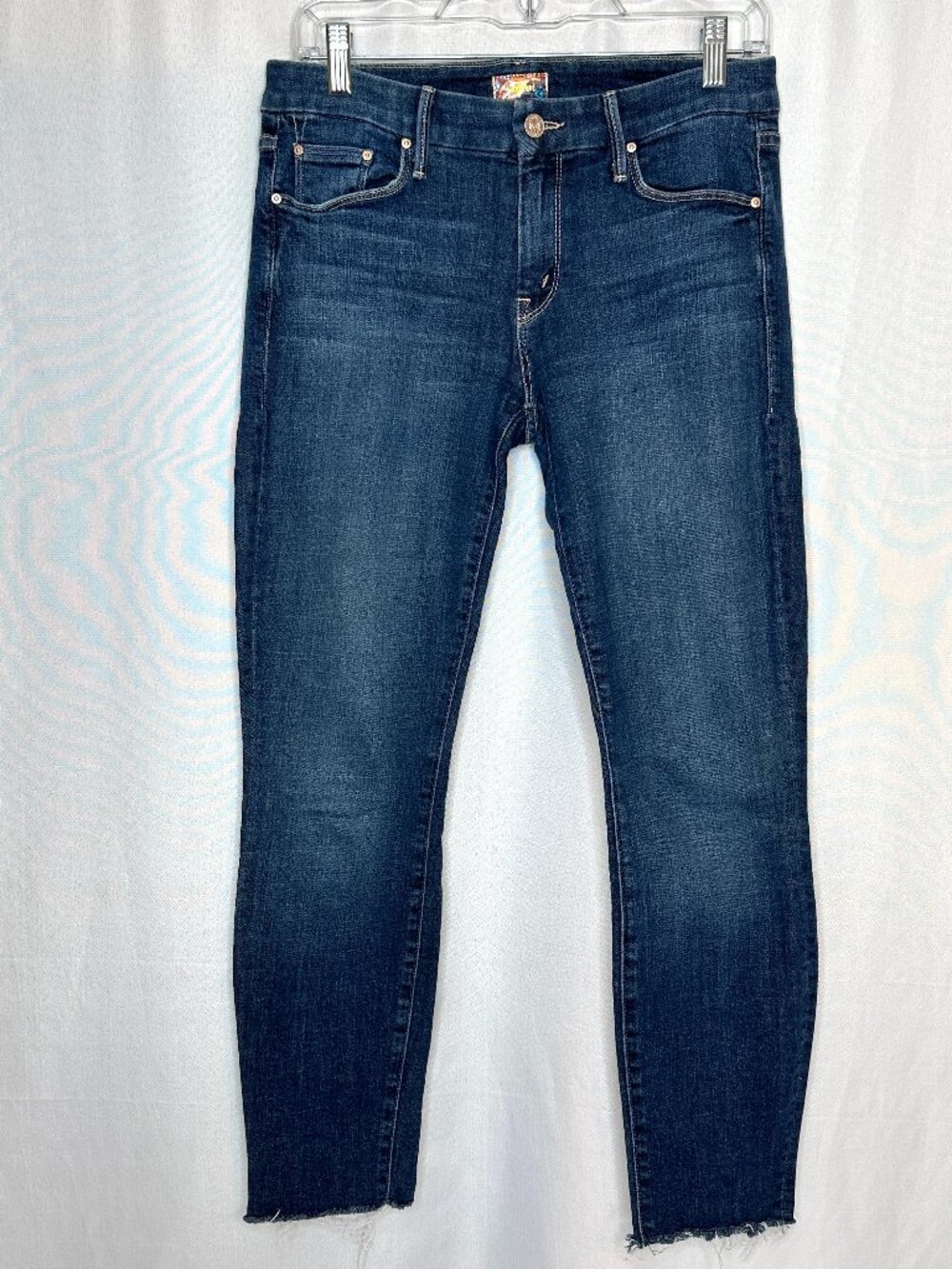 Mother Looker Ankle Fray Tapered‎ Jeans, Size 27** Girl Crush Capsule Elevated